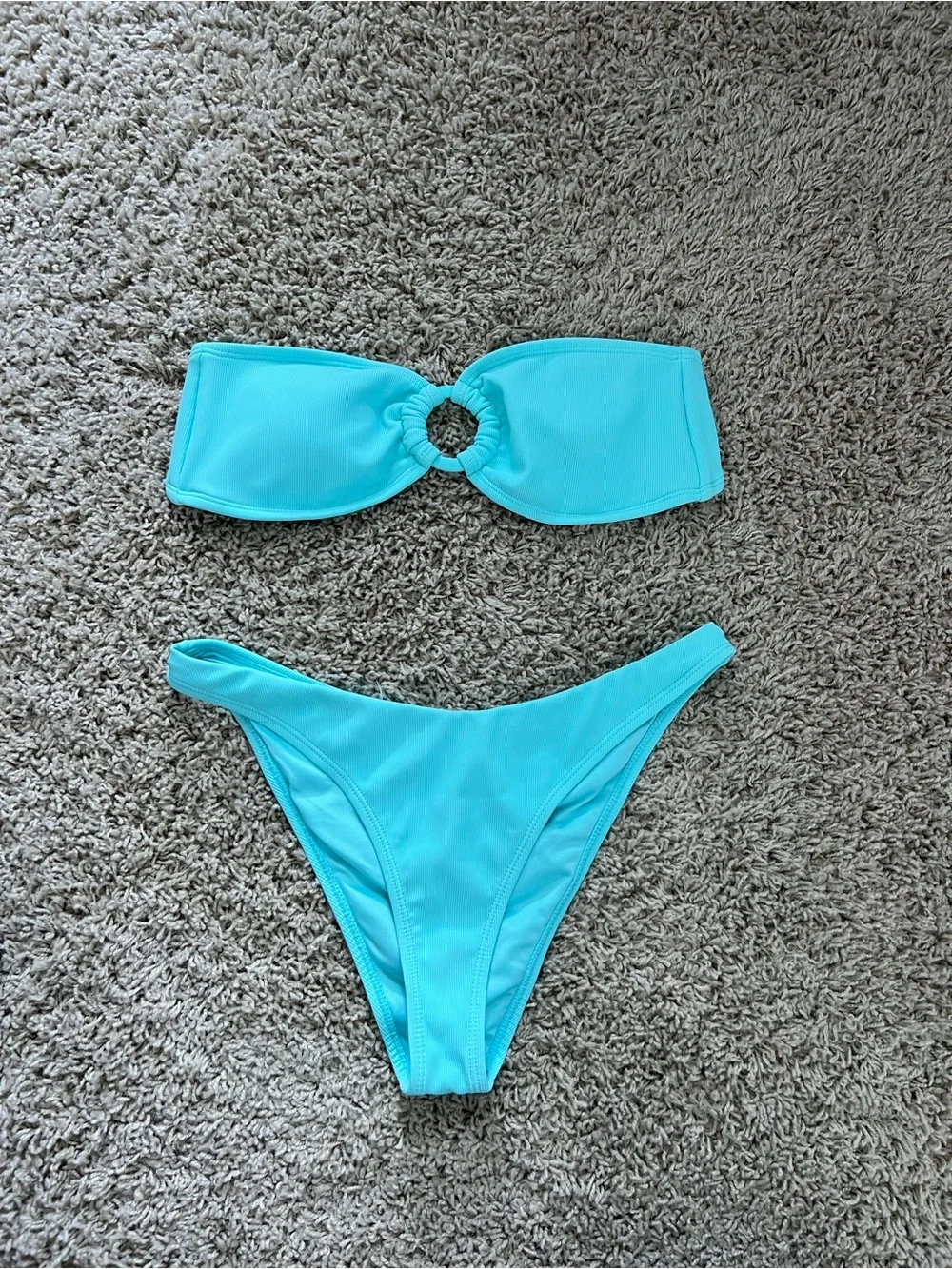 WORN ONCE! WILO blue strapless bikini